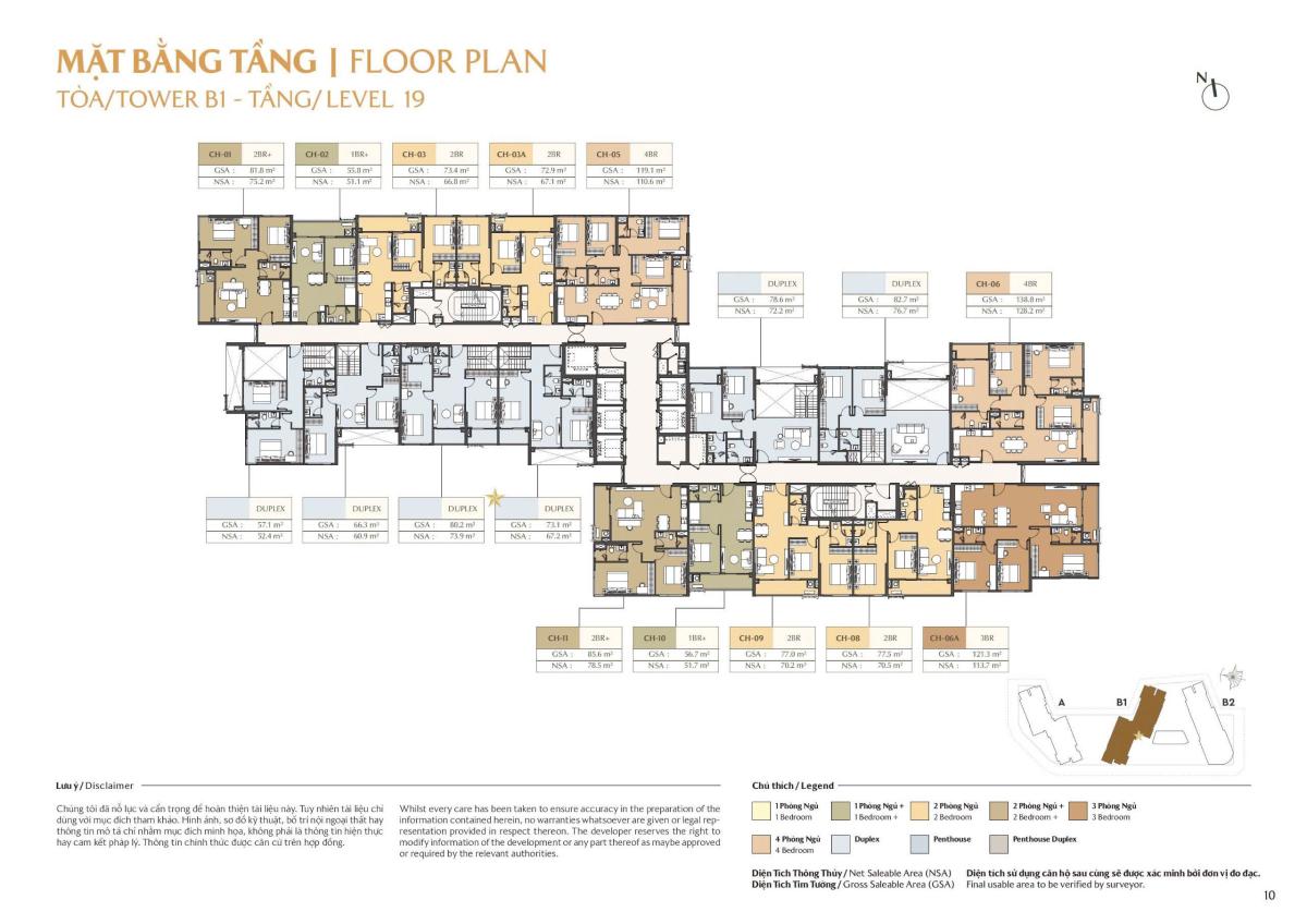 Mặt bằng 19 tầng