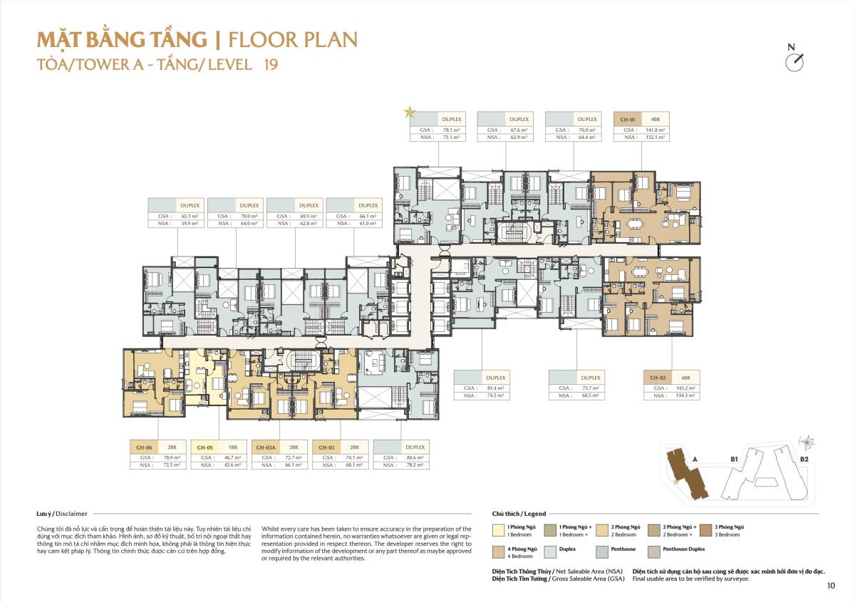 Mặt bằng 19 tầng