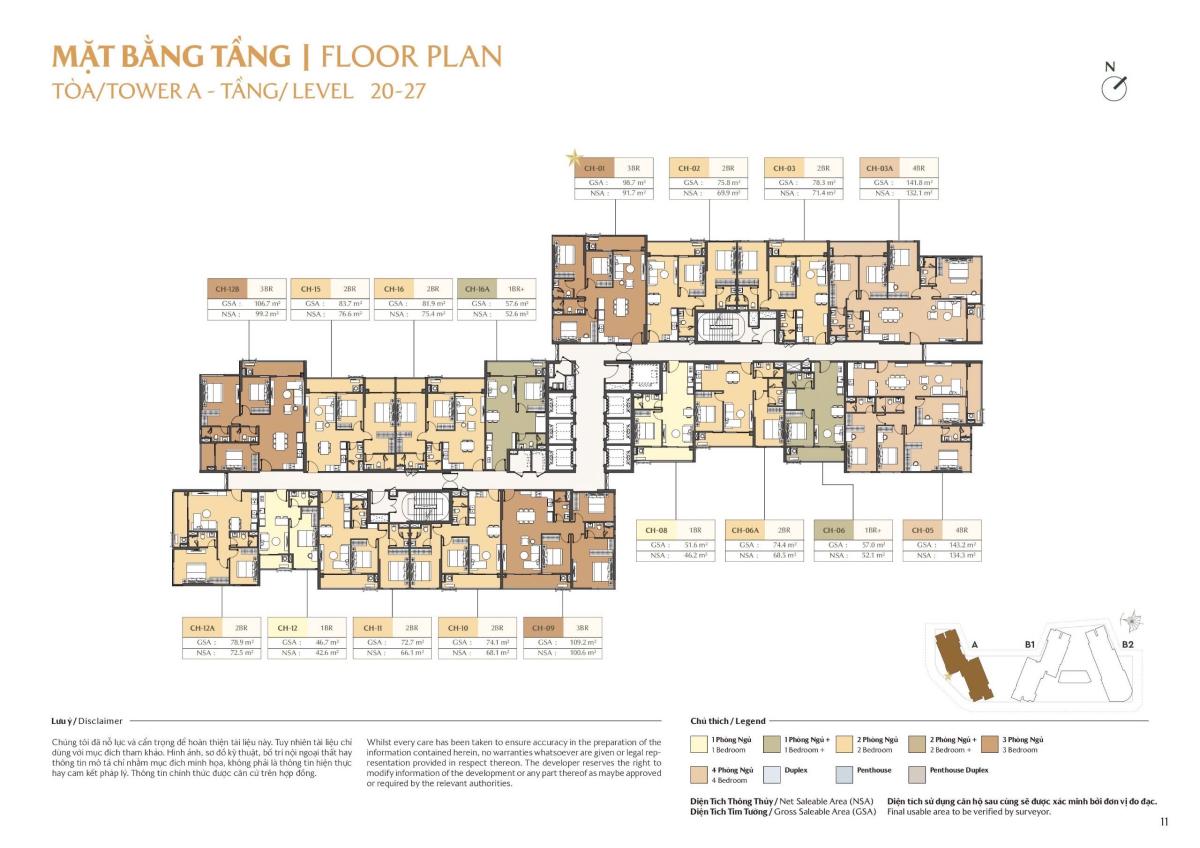 Mặt bằng Tòa B2 tầng 14